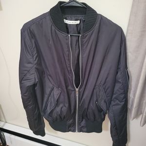 Men's Pac Sun Black Bomber Jacket Size S Full Zip